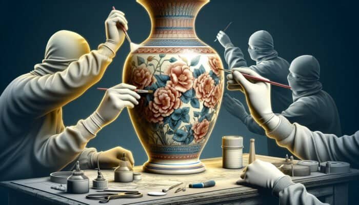 A porcelain vase in East Calder revitalised through professional refinishing, enhancing intricate designs and restoring lustre.