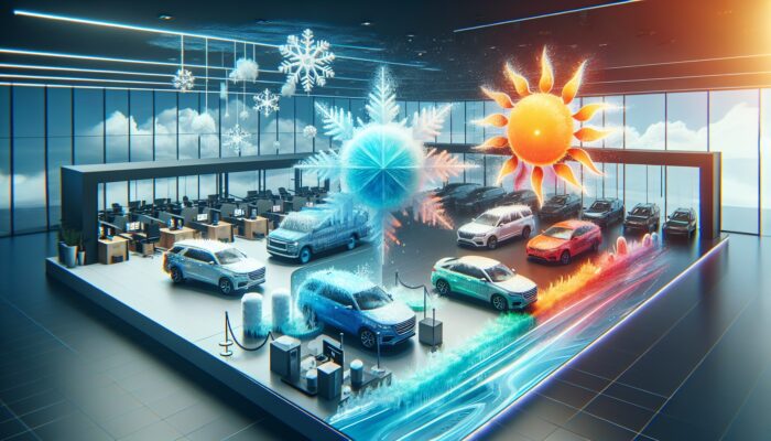 A vibrant calendar in a rental office displaying seasonal car rental promotions featuring winter discounts and summer peak demand.